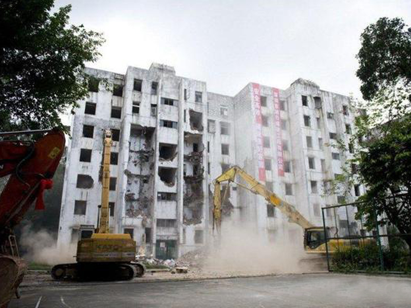 使用海沙的建筑物，墻體受損嚴(yán)重
